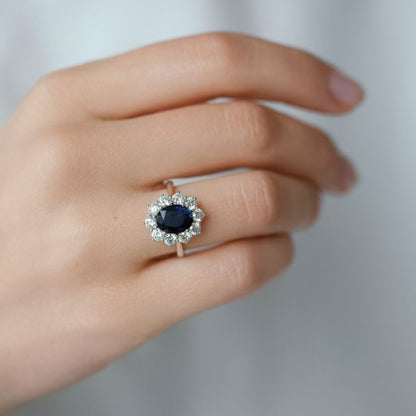 QA Ocean Gate Ring with Diamonds and Sapphires