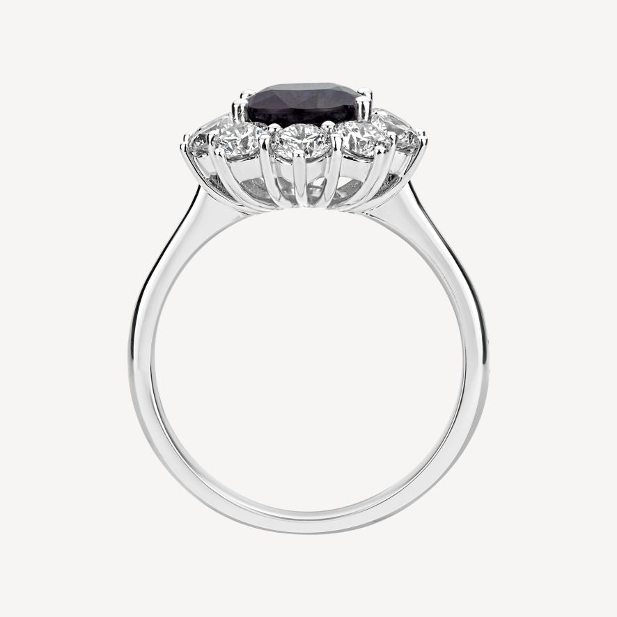 QA Ocean Gate Ring with Diamonds and Sapphires