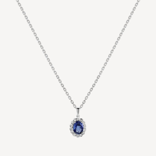 QA Ocean Glare Pendant with Diamonds and Sapphires