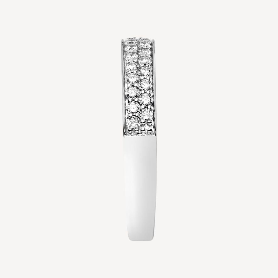 QA Round Simplicity Diamond Ring - white