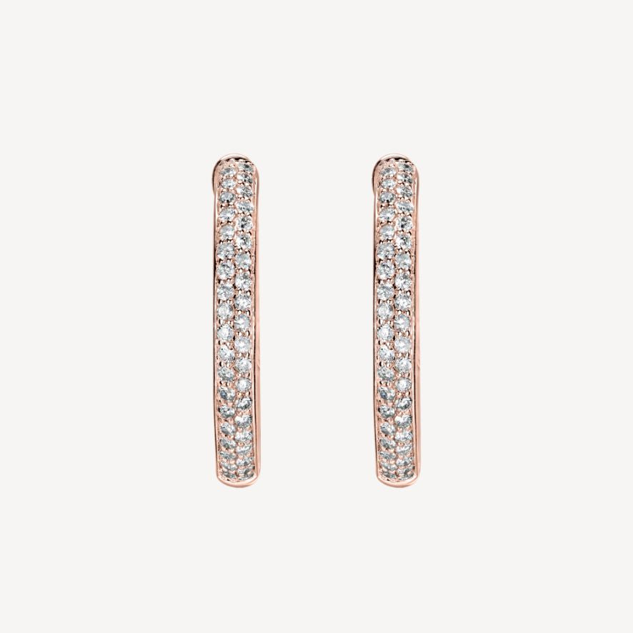 QA Sparkling Desire Diamond Earrings - rose