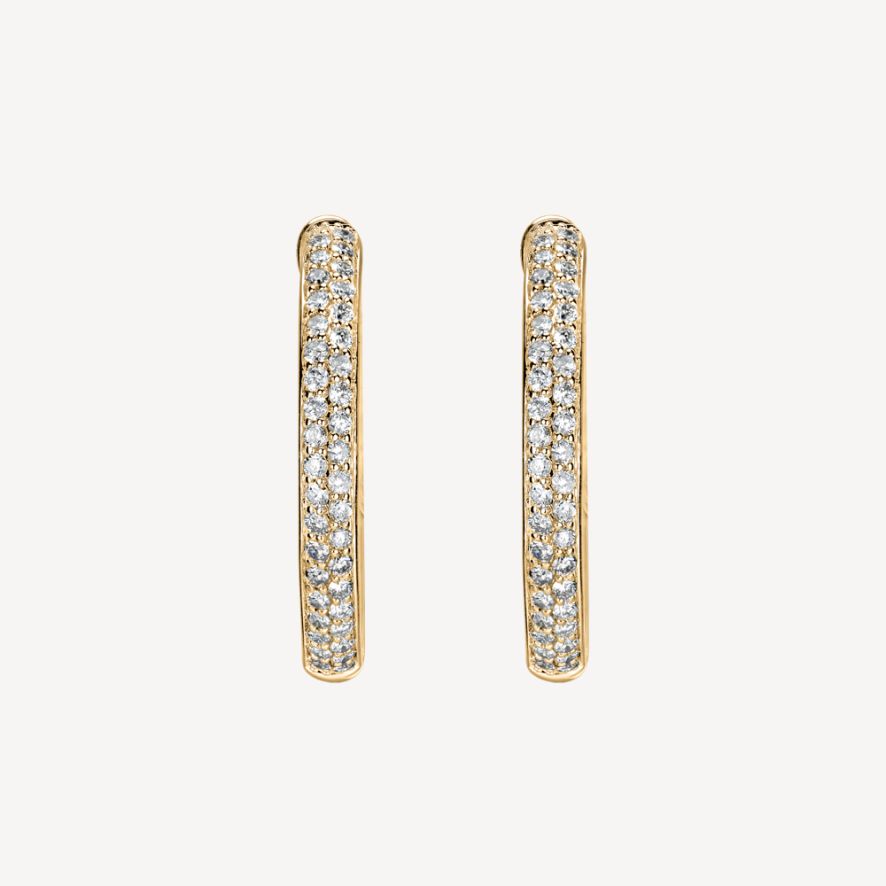 QA Sparkling Desire Diamond Earrings - yellow