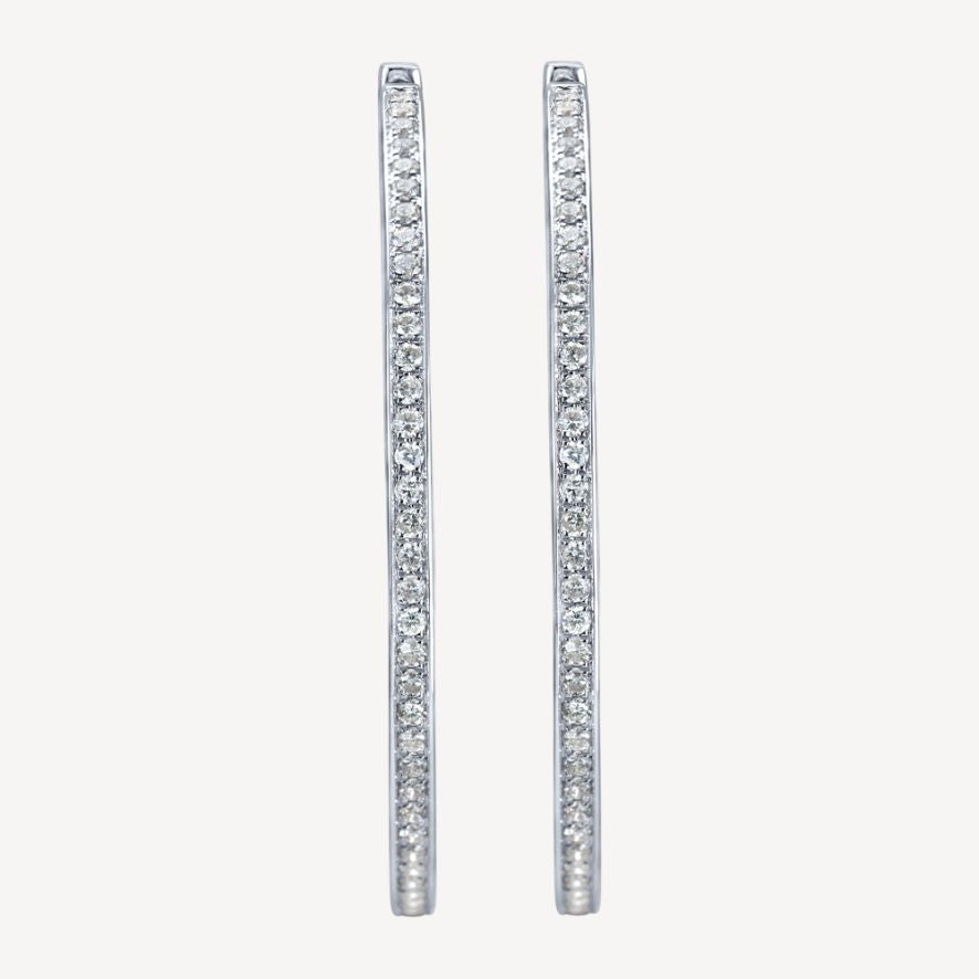 QA Enchanting Rainfall Diamond Earrings - white