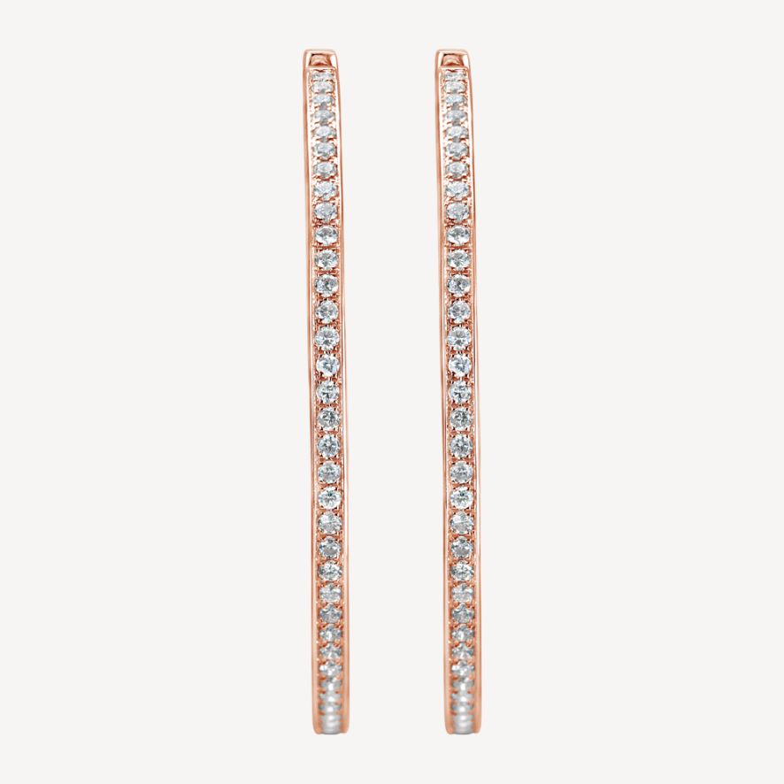 QA Enchanting Rainfall Diamond Earrings - rose