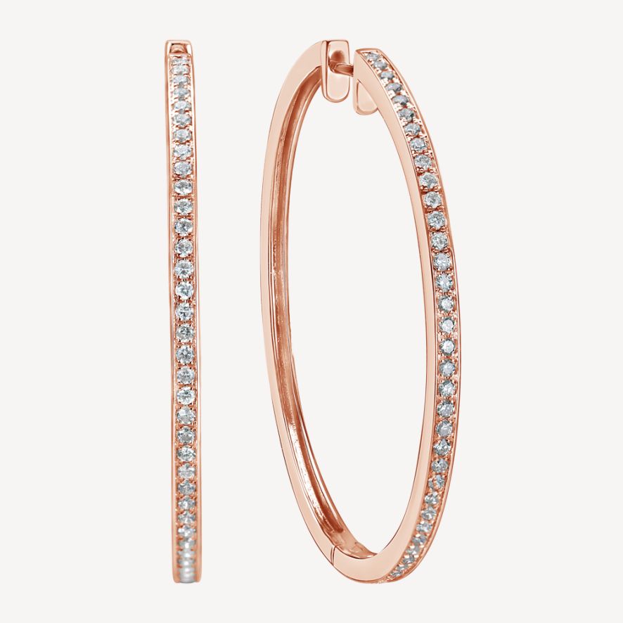 QA Enchanting Rainfall Diamond Earrings - rose