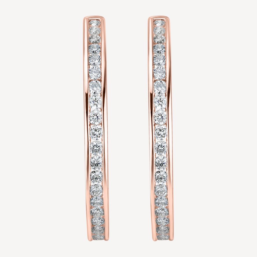 QA Diamond Earrings Celestial Brilliance - rose