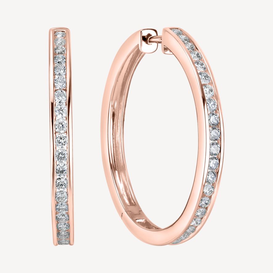 QA Diamond Earrings Celestial Brilliance - rose