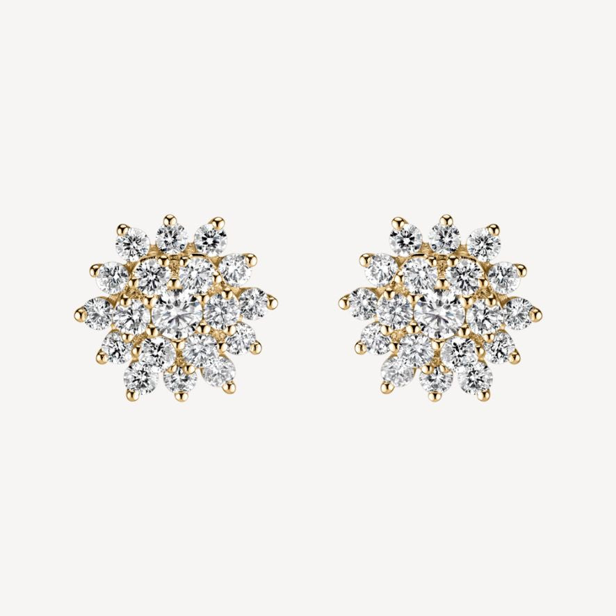 QA Diamond Earrings Icy Crystals - yellow