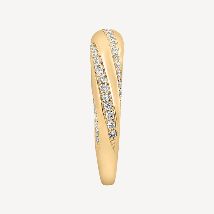 QA Diamond Ring Curved Infinity - yellow