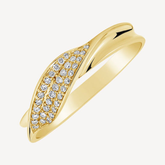 QA Twisted Beauty Diamond Ring - white