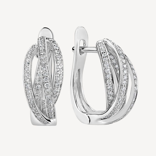 QA Astonishing Ardor Diamond Earrings - white