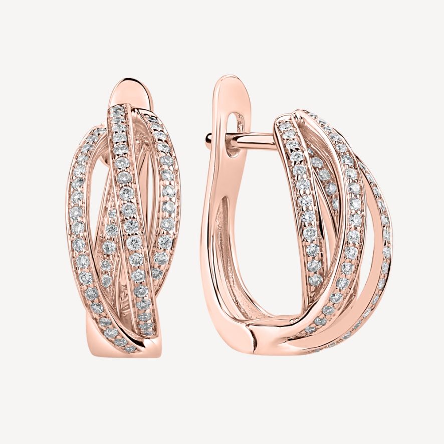 QA Astonishing Ardor Diamond Earrings - rose