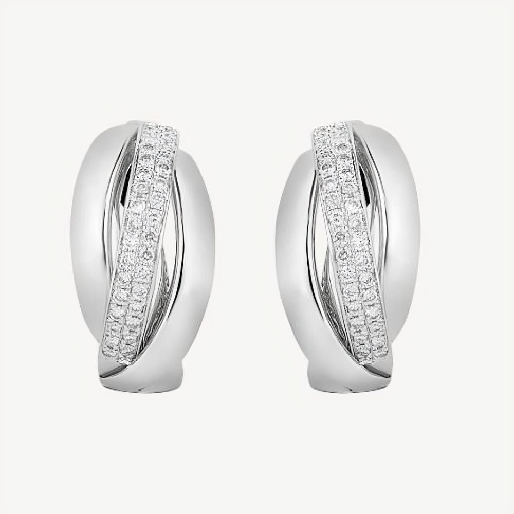 QA Diamond Earrings Enchanting Stripes