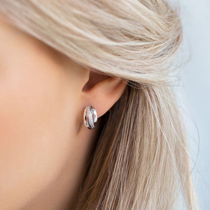 QA Diamond Earrings Enchanting Stripes