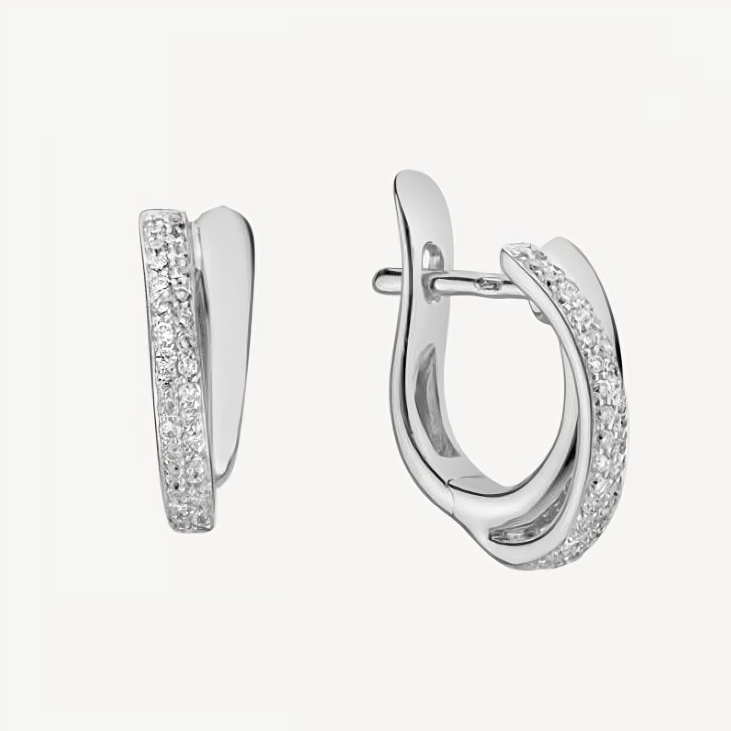 QA Duplex Threads Diamond Earrings