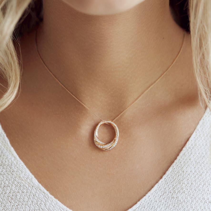 QA Diamond Pendant Everlasting Tale - rose