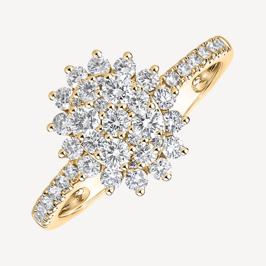 QA Crystal Queen Diamond Ring - yellow