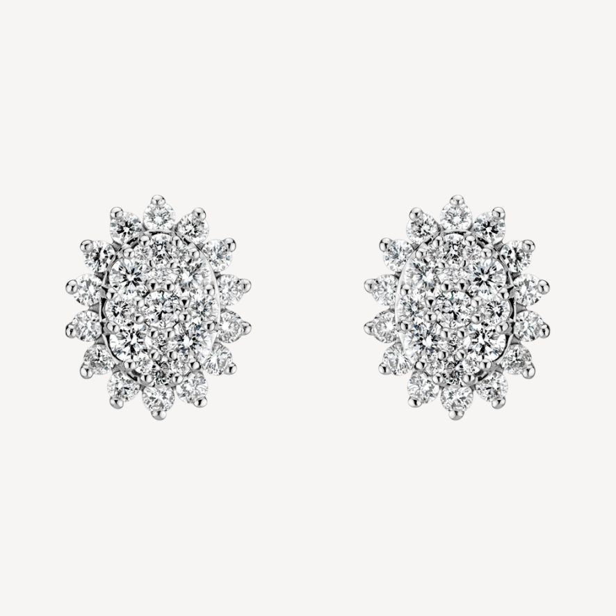 QA Diamond Earrings Winter Constellation - white