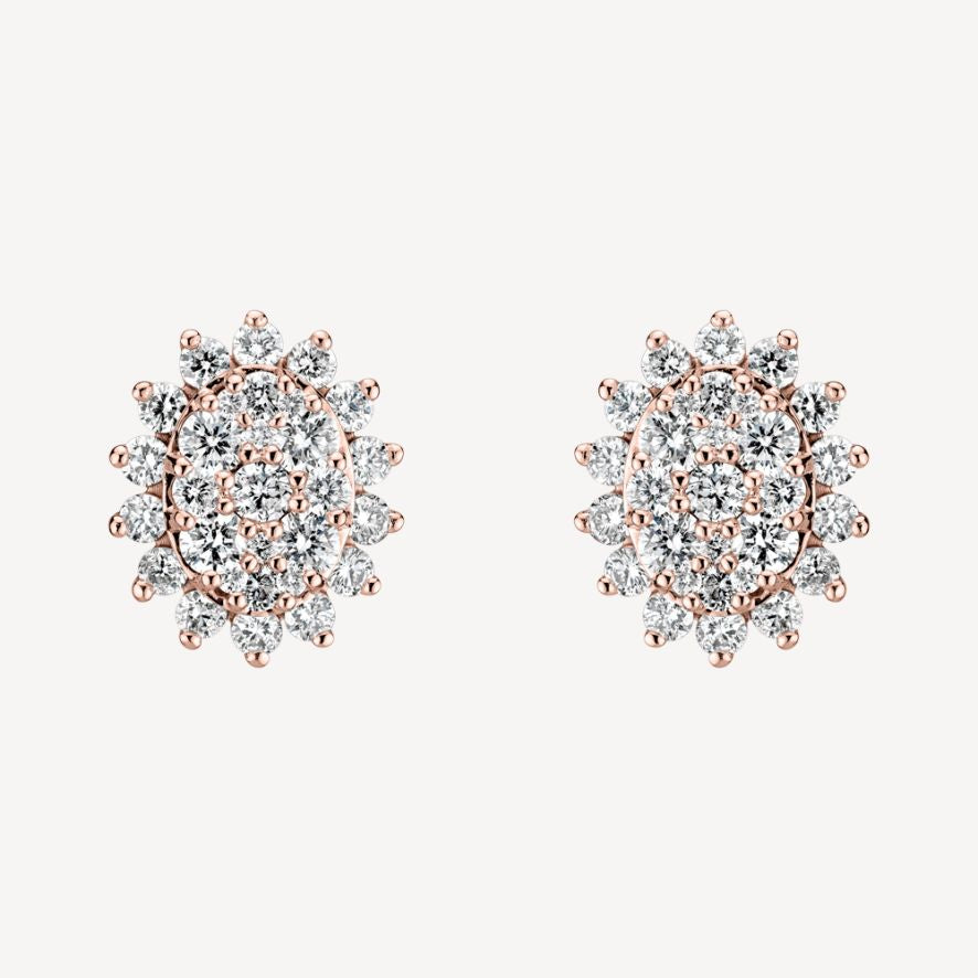 QA Diamond Earrings Winter Constellation - rose