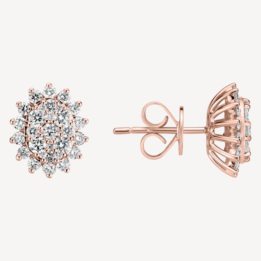 QA Diamond Earrings Winter Constellation - rose