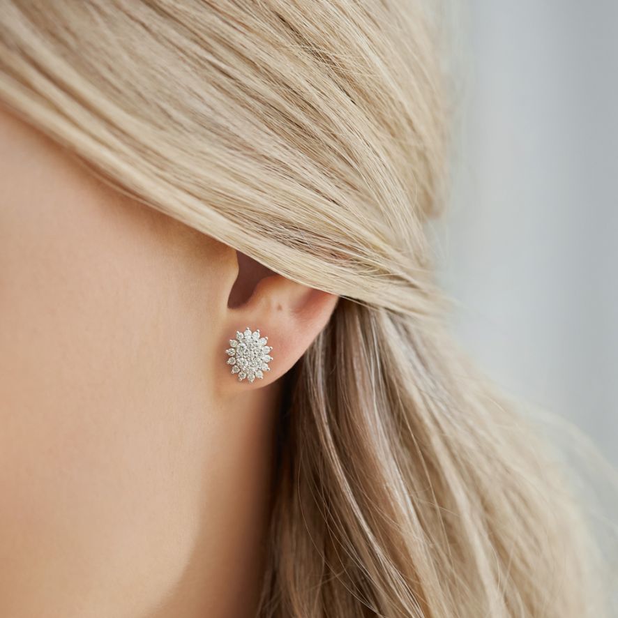 QA Diamond Earrings Winter Constellation - yellow