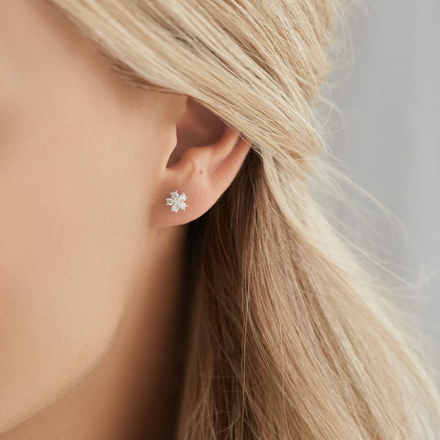 QA Frozen Queen Diamond Earrings - yellow