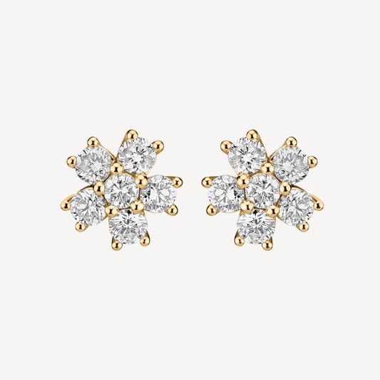 QA Frozen Queen Diamond Earrings - yellow