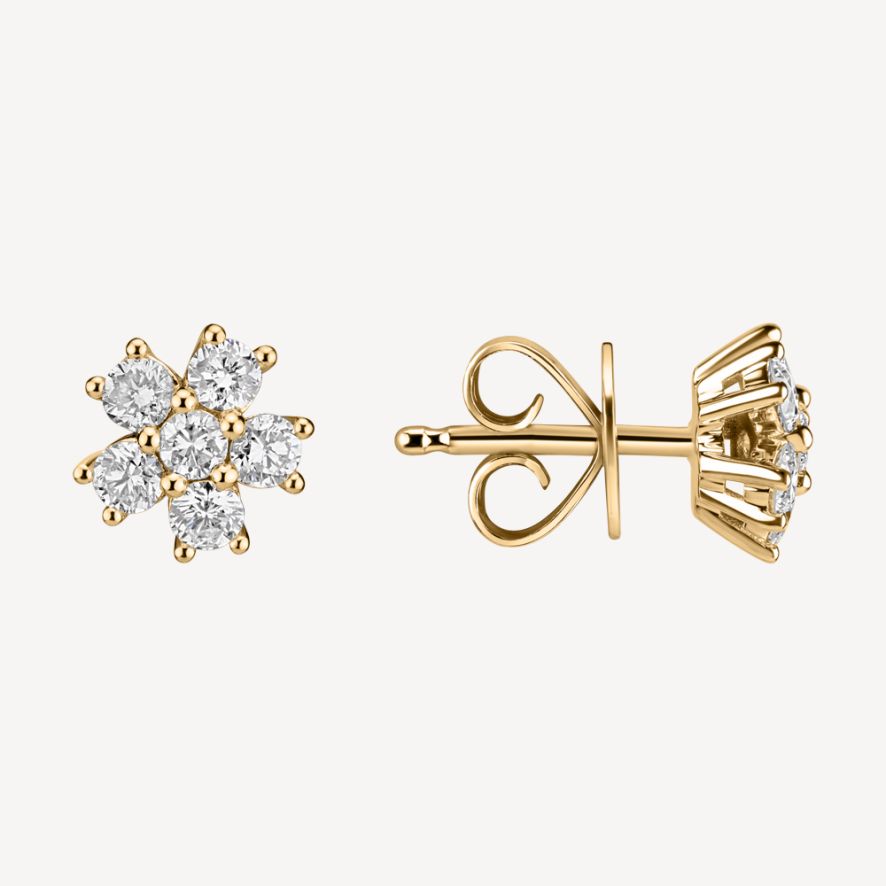 QA Frozen Queen Diamond Earrings - yellow