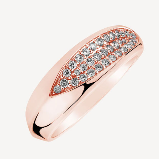QA Aurora Queen Diamond Ring - rose