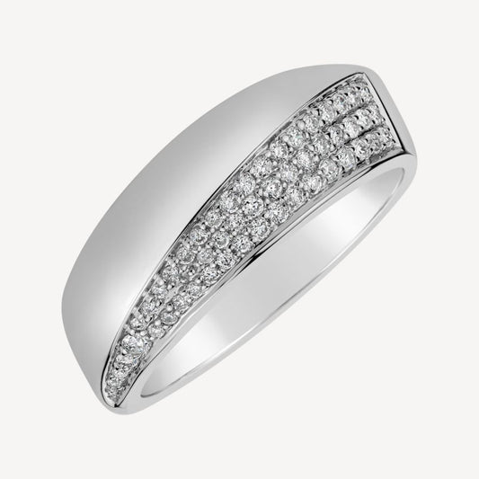 QA Diamond Ring Enchanting Stripes - white