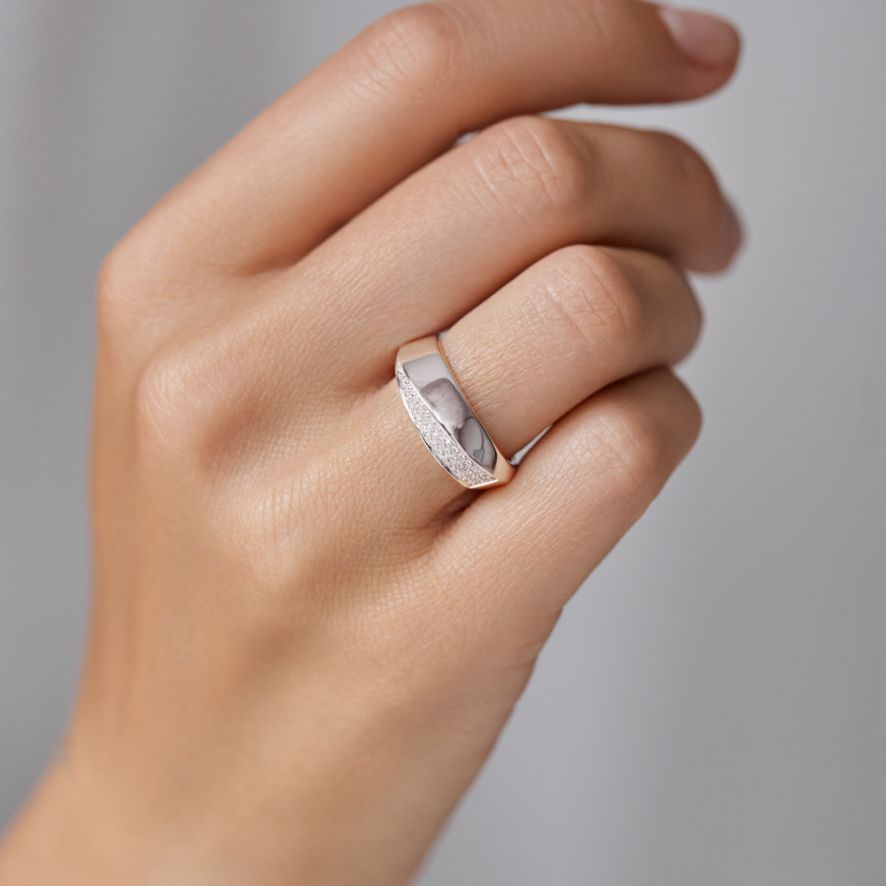 QA Diamond Ring Enchanting Stripes - yellow