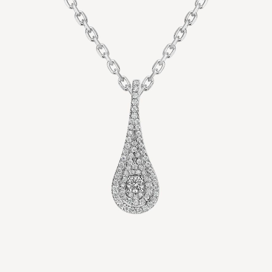 QA Aqua Dewlet Diamond Pendant
