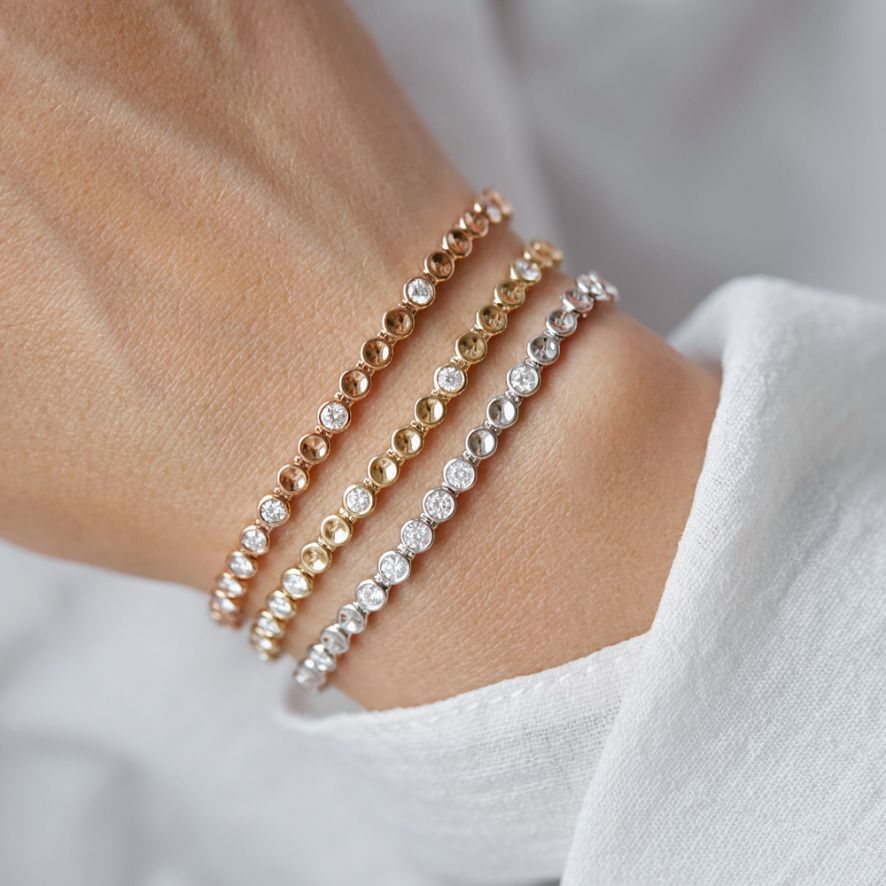 QA Peaceful Nightfall Diamond Bracelet - white