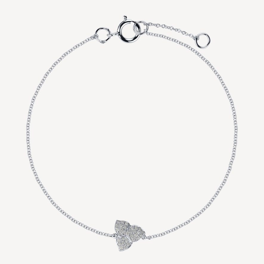 QA Arctic Flowers Diamond Bracelet - white