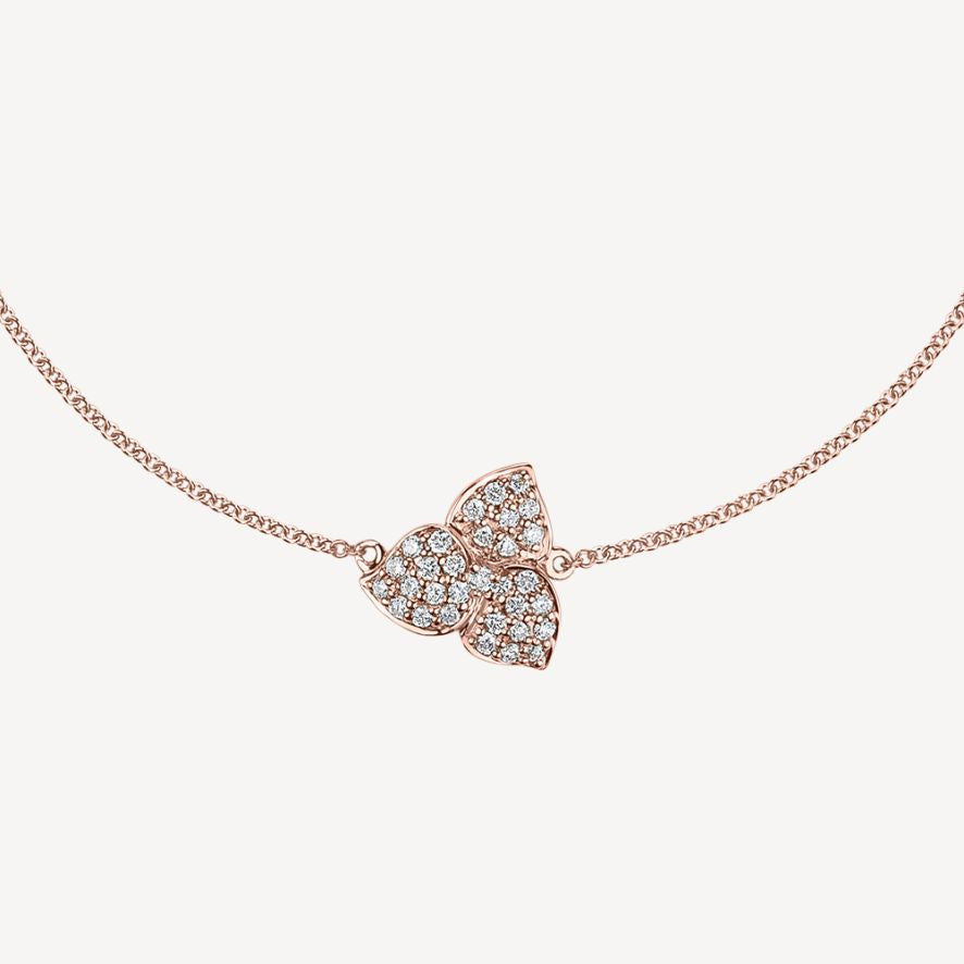 QA Arctic Flowers Diamond Bracelet - rose