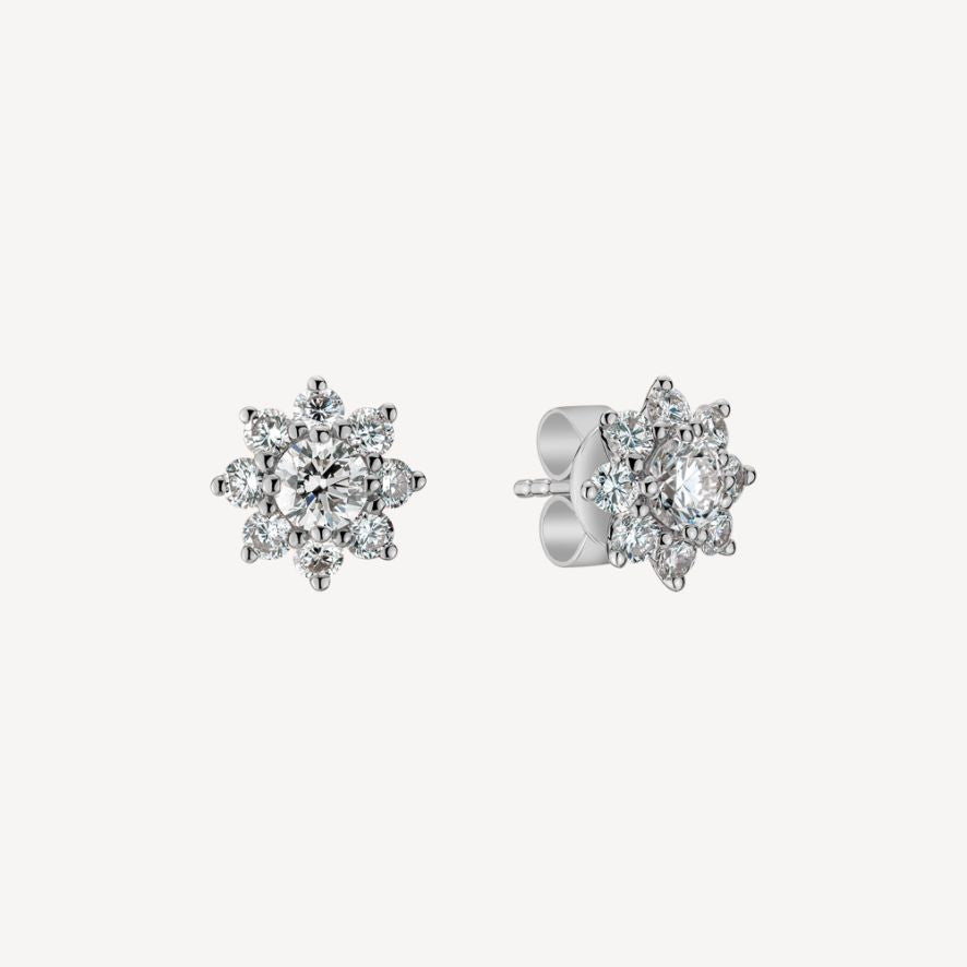QA Earrings with Diamonds Celestial Brilliance - white