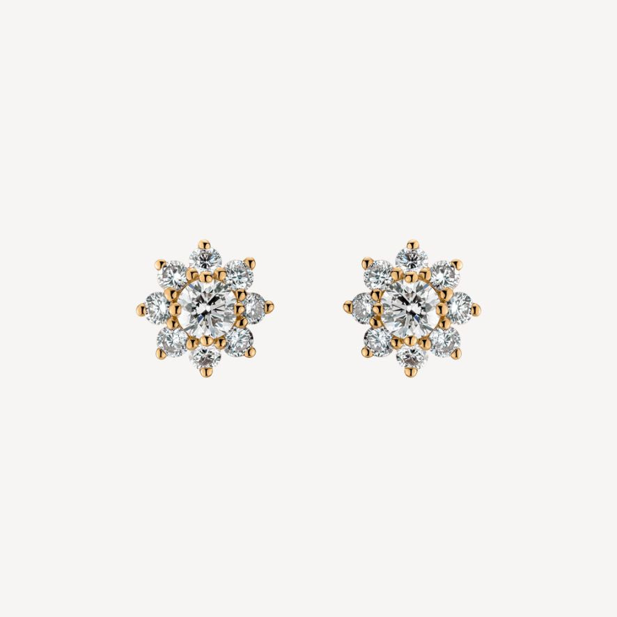 QA Earrings with Diamonds Celestial Brilliance - yellow
