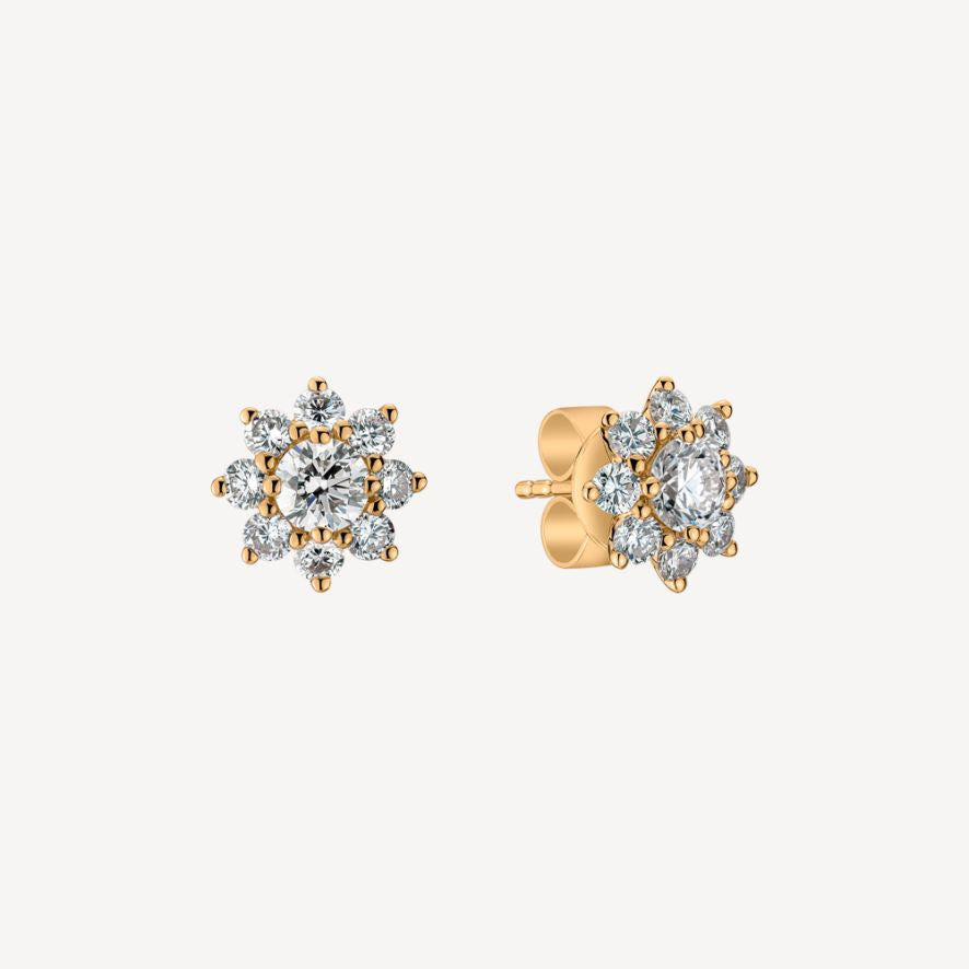 QA Earrings with Diamonds Celestial Brilliance - yellow