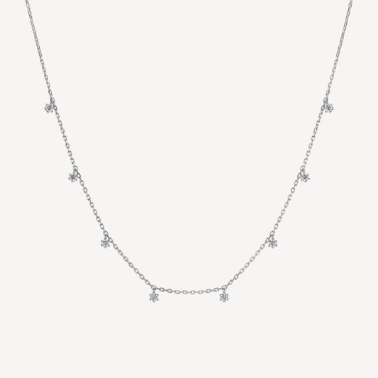 QA Sparkling Snowflakes Diamond Necklace