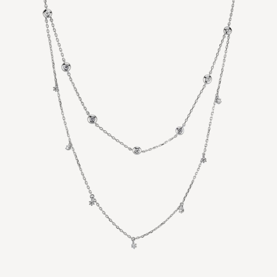 QA Heart of Iris Diamond Necklace