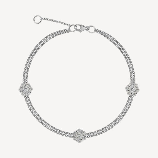 QA Frozen Petals Diamond Bracelet