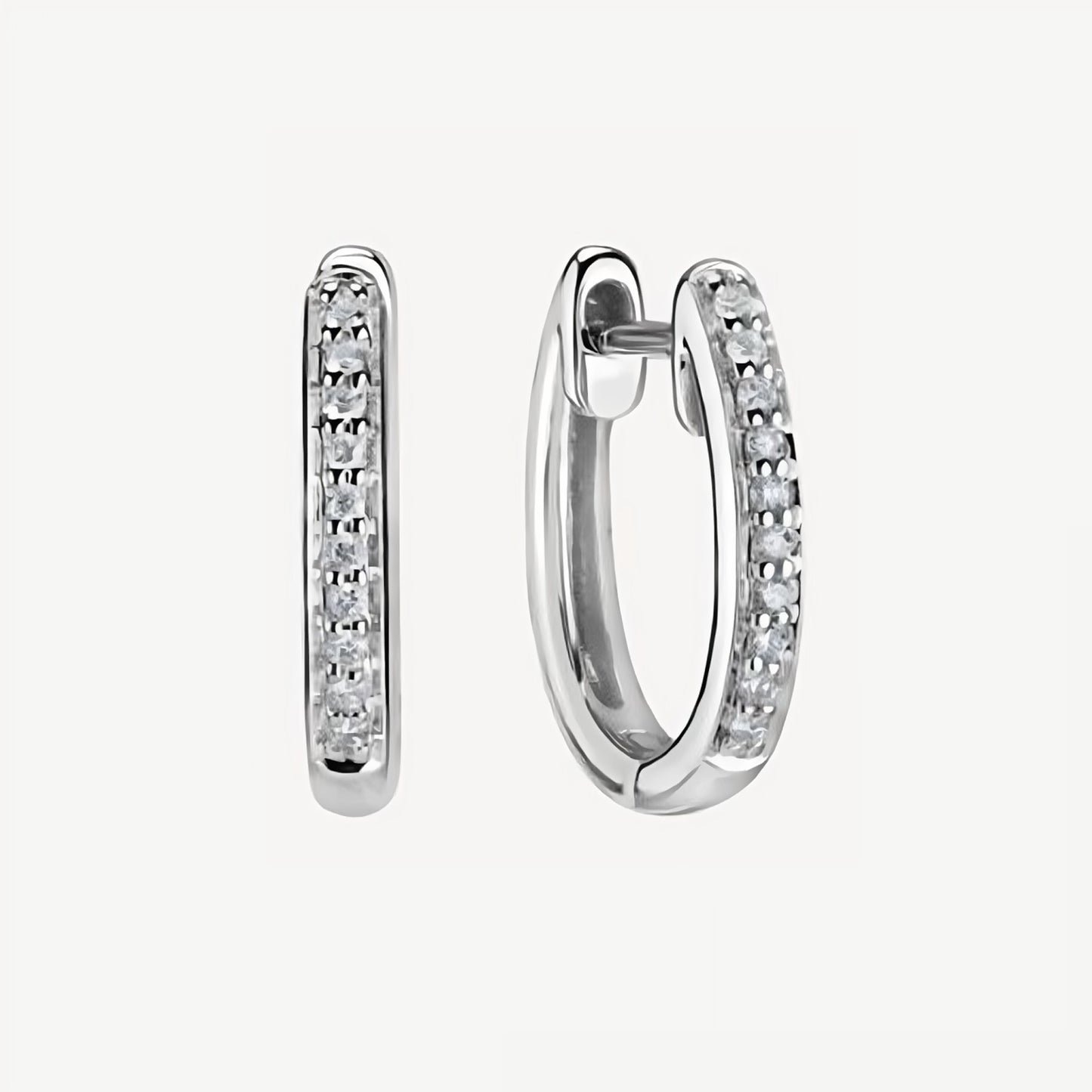 QA Seductive Allure Diamond Earrings - white
