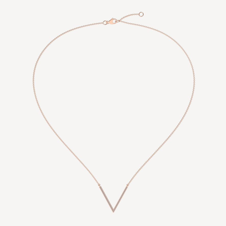 QA Alluring Vice Diamond Necklace - rose