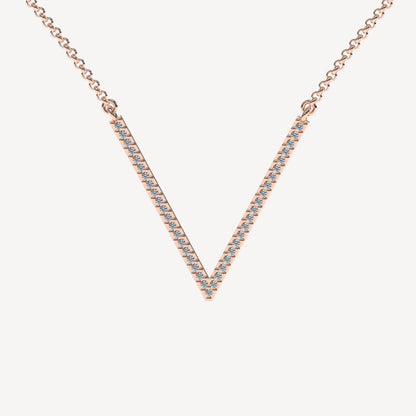 QA Alluring Vice Diamond Necklace - rose