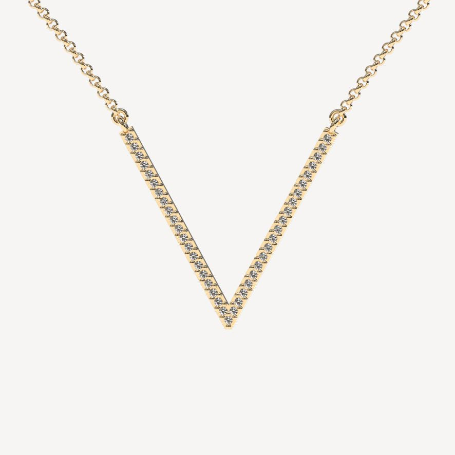 QA Alluring Vice Diamond Necklace - yellow