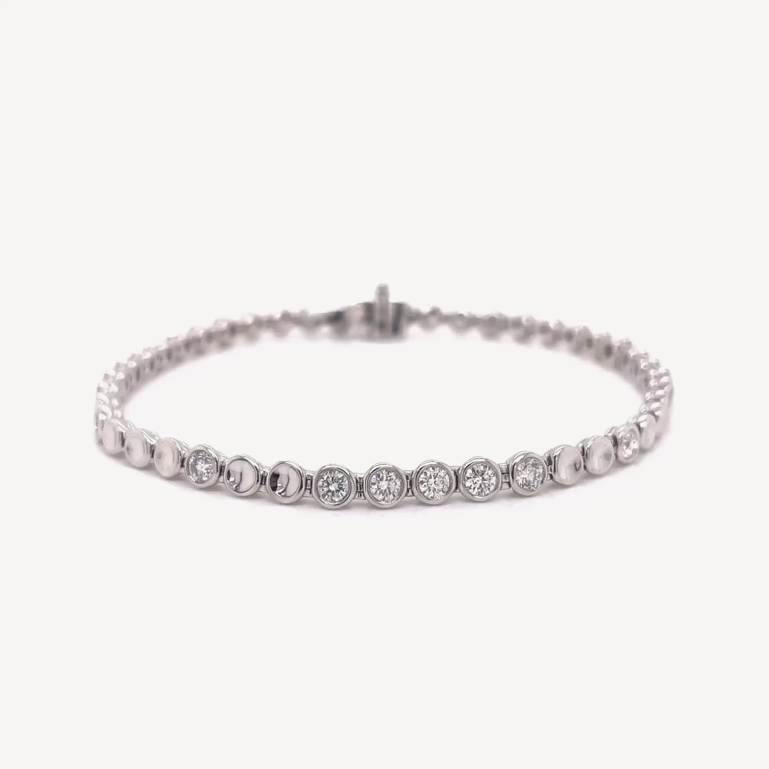 QA Peaceful Nightfall Diamond Bracelet - white