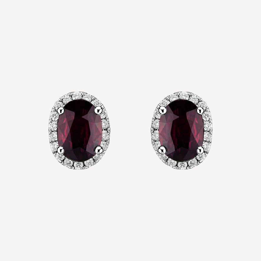 QA Inferno's Glare Earrings with Diamonds and Rubies