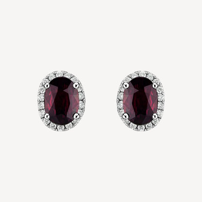 QA Inferno's Glare Earrings with Diamonds and Rubies