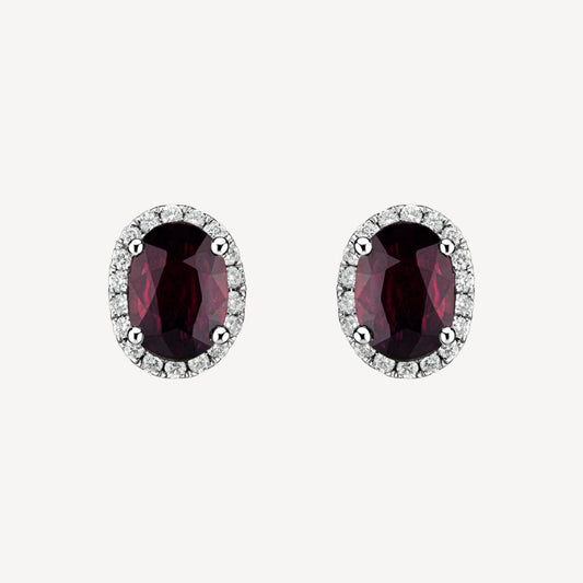 QA Inferno's Glare Earrings with Diamonds and Rubies