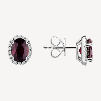 QA Inferno's Glare Earrings with Diamonds and Rubies